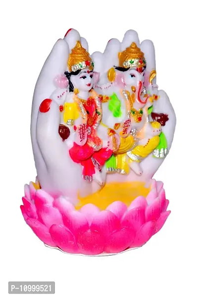 ATUT Laxmi and Ganesh Idol for Home Temple and for Decoration , in Medium Size, Multicolour, UNBREAKABKE-16 cm-thumb2