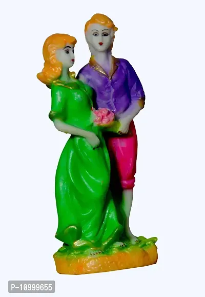 ATUT Love Couple Statue Showpiece, in Multicolor, in Medium Size, Unbreakable- 20cm.-thumb2