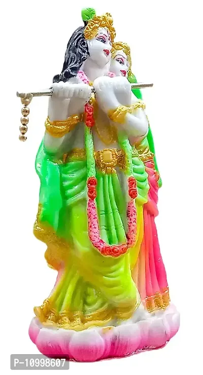 ATUT Unbreakable PVC Radha Krishna Idol (Medium Size - 19 cm, Multicolour)-thumb3