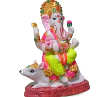 ATUT Ganesha Idol with Cute mushak, Unbreakable-19cm-thumb3