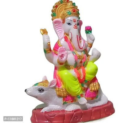 ATUT Ganesha Idol with Cute mushak, Unbreakable-19cm-thumb4