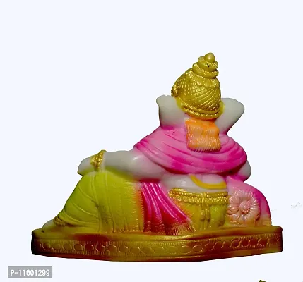 ATUT Ganesh Idol, Murti in Big Size, in Multicolor, for Home Temple, Unbreakable- 20 cm-thumb4