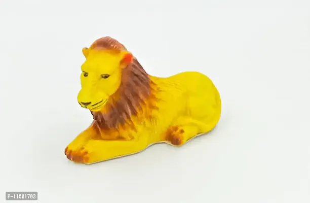ATUT Lion showpiece Figurine in Multicolor, ,Made with PVC,POP, in Medium Size, Unbreakable- 13cm