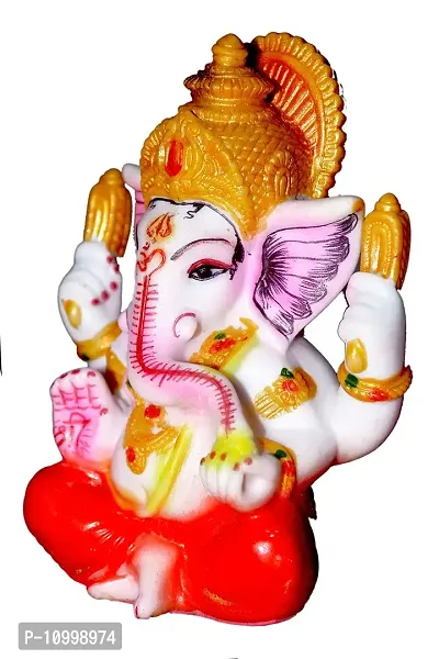 ATUT Ganesh Murti, Idol for Car Dashboard in Small Size in Multicolour, Unbreakable - 14 cm-thumb2