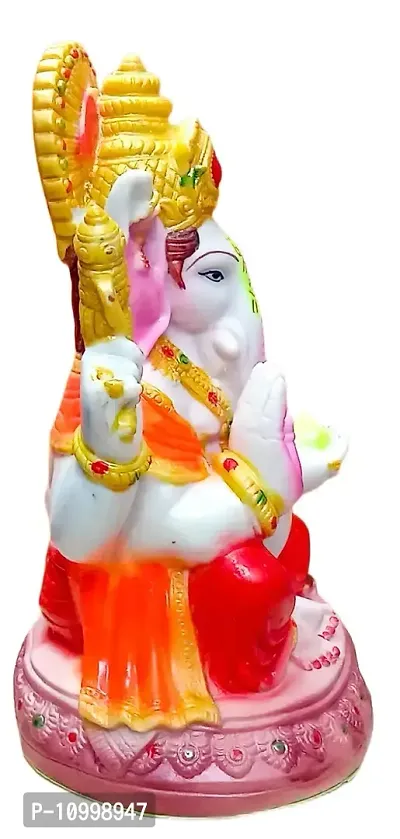 ATUT Polyvinyl Chloride Very Big Size Ganesha Idols (Multicolour, 30cm)-thumb4