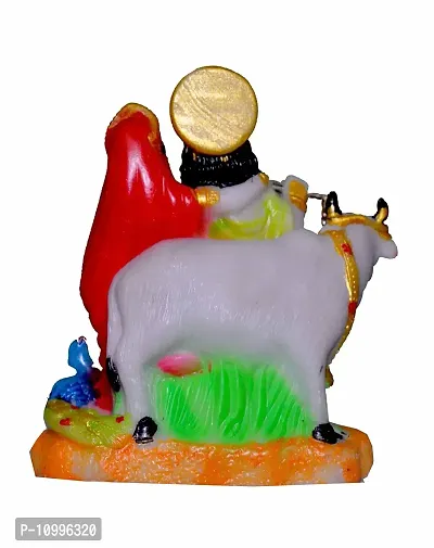 ATUT Radha and Krishna with Cow Idol,in Medium Size, in Multicolor, UNBREAKABLE-15cm.-thumb4