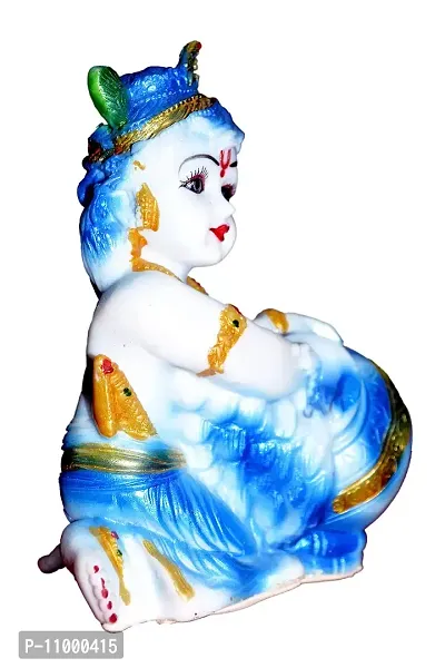 ATUT Krishna Makhan chor Murti, Decorative Idol for Home Decor, Unbreakable - 16 cm-thumb2