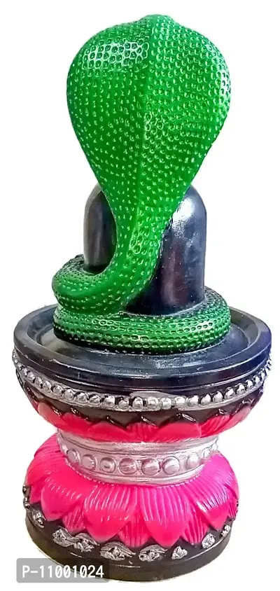 ATUT Shivling Idol in seshnag for Home puja, in Very Big Size, Black Colour, Made up PVC, Rubber and Unbreakable- 28 cm-thumb4