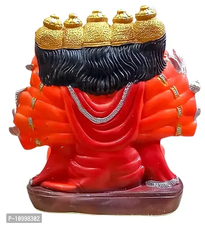 ATUT Unbreakable Eco Friendly PVC Panchmukhi Hanuman Idol (Medium Size - 25 cm, Red)-thumb4