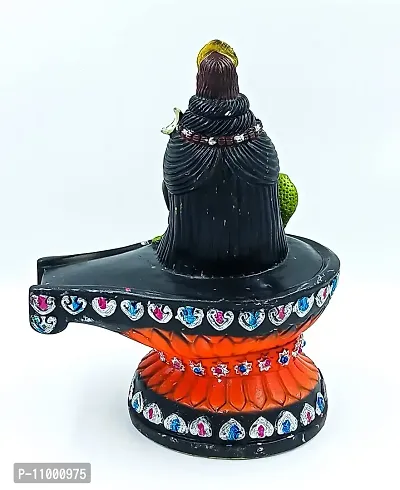 ATUT Shivling with Shiva Murti,Idol, Statue for Home puja and Home Decor in Big Size, Multicolour,Made up of PVC, Unbreakable-26cm-thumb3