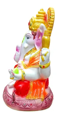 ATUT Polyvinyl Chloride Very Big Size Ganesha Idols (Multicolour, 30cm)-thumb4