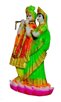 ATUT Kamal Radha Krishna Idol for Home Decor, Unbreakable (Medium Size - 21 cm, Multicolour)-thumb1