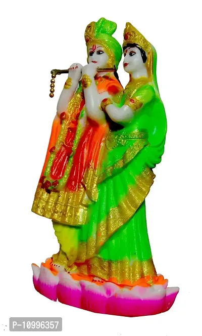 ATUT Kamal Radha Krishna Idol for Home Decor, Unbreakable (Medium Size - 21 cm, Multicolour)-thumb2