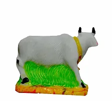 ATUT Cow Idol with Their Calf for Home Decor, Unbreakable (White, Medium, 12cm)-thumb3