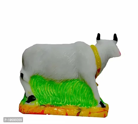 ATUT Cow Idol with Their Calf for Home Decor, Unbreakable (White, Medium, 12cm)-thumb4