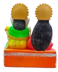 ATUT Unbreakable PVC Laxmi and Ganesh Idol (Medium Size - 17 cm, Multicolour)-thumb3