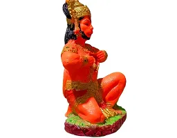 ATUT Hanuman Ji Statue , Bajaranbali, Unbreakable - Orange-20cm-thumb2