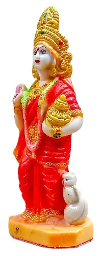 ATUT laxmi murti, Idol, Statue for Home Decor, in red Colour, Medium Size, Made up of PVC, Unbreakable- 18 cm-thumb1