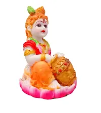 ATUT Lord Krishna Makhan chor, Decorative Krishna Murti, Idol , Magnificent Colour, Unbreakable- 15.5cm-thumb1