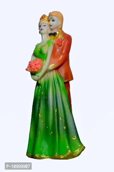 ATUT Love Couple Statue Showpiece, in Multicolor, in Medium Size Unbreakable- 19cm-thumb3