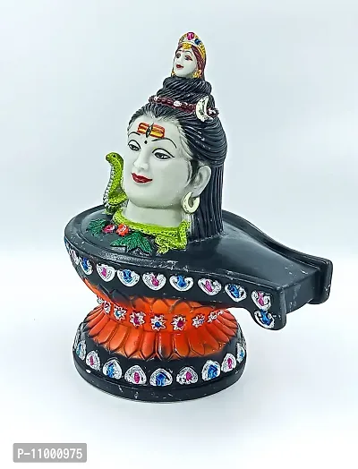 ATUT Shivling with Shiva Murti,Idol, Statue for Home puja and Home Decor in Big Size, Multicolour,Made up of PVC, Unbreakable-26cm-thumb2