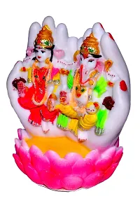 ATUT Laxmi and Ganesh Idol for Home Temple and for Decoration , in Medium Size, Multicolour, UNBREAKABKE-16 cm-thumb2