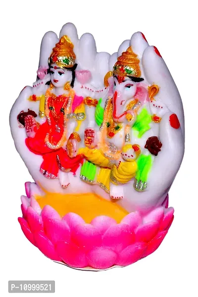 ATUT Laxmi and Ganesh Idol for Home Temple and for Decoration , in Medium Size, Multicolour, UNBREAKABKE-16 cm-thumb3