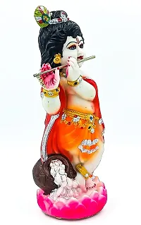 ATUT Cute Standing Krishna Idol, Statue, murti for Home Decor, Made up of PVC, Unbreakable- 23CM-thumb1