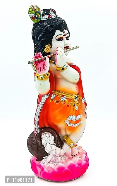 ATUT Cute Standing Krishna Idol, Statue, murti for Home Decor, Made up of PVC, Unbreakable- 23CM-thumb2