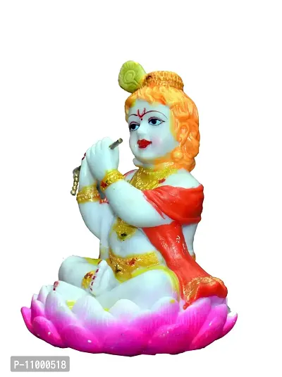 ATUT Kamal Krishna Idol for Home Puja and Home Decor ,in Medium Size,Multicolour, Unbreakable- 19cm-thumb2