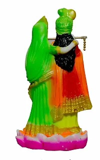 ATUT Kamal Radha Krishna Idol for Home Decor, Unbreakable (Medium Size - 21 cm, Multicolour)-thumb3