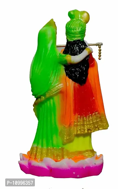 ATUT Kamal Radha Krishna Idol for Home Decor, Unbreakable (Medium Size - 21 cm, Multicolour)-thumb4