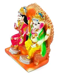 ATUT Lakshmi Ganesh Idol in Big Size, Multicolour, Made up of PVC , Unbreakable - 23 cm-thumb2