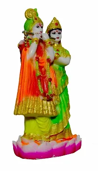 ATUT Kamal Radha Krishna Idol for Home Decor, Unbreakable (Medium Size - 21 cm, Multicolour)-thumb2