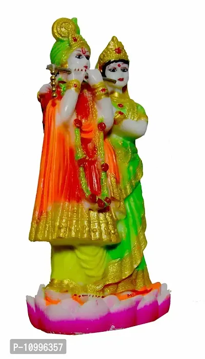 ATUT Kamal Radha Krishna Idol for Home Decor, Unbreakable (Medium Size - 21 cm, Multicolour)-thumb3