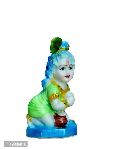 ATUT Makhan Chor Krishna Idol in Very Beautiful Design, in Medium Size, Unbreakable- 18 cm-thumb3