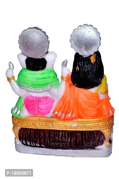 ATUT Laxmi and Ganesh Idol for Home Puja avaialable in Medium Size, Multicoloured, Unbreakable - 15 cm-thumb4