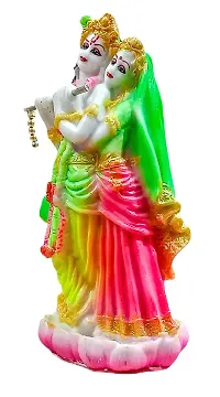ATUT Unbreakable PVC Radha Krishna Idol (Medium Size - 19 cm, Multicolour)-thumb1