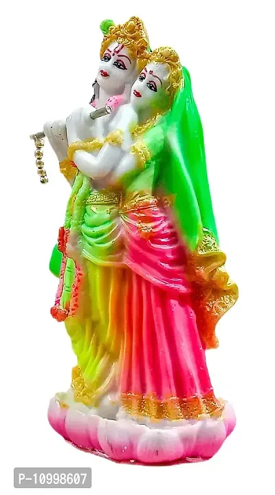 ATUT Unbreakable PVC Radha Krishna Idol (Medium Size - 19 cm, Multicolour)-thumb2