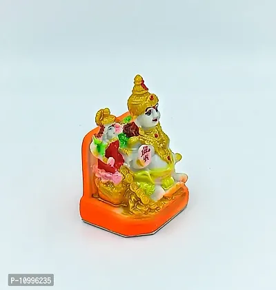 ATUT Unbreakable PVC Laxmi and Kuber Idol (Small Size - 9.5 cm, Multicolour)-thumb2