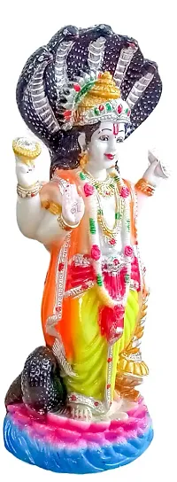 ATUT Vishnu Murti in Seshnag Idol, Multicolour, Made up of PVC,Rubber, in Very Big Size, Unbreakable- 30 cm-thumb1