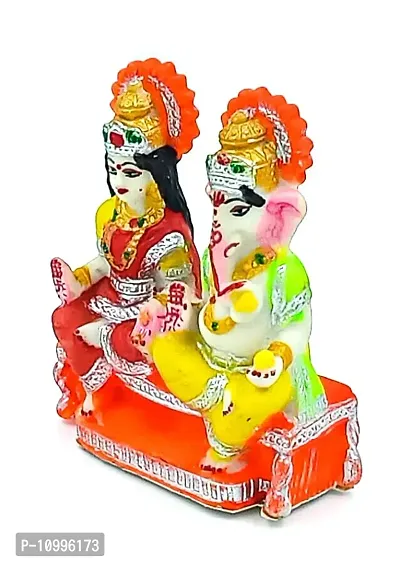 ATUT Lakshmi Ganesh Idol in Medium Size, Multicolor, Made up of PVC, Unbreakable - 11.5 cm-thumb3