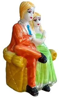 ATUT Love Couple Statue Showpiece in Small Size, Made up of PVC,Rubber, Unbreakable- 11 cm-thumb1