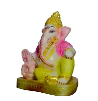 ATUT Ganesh Idol, Murti in Big Size, in Multicolor, for Home Temple, Unbreakable- 20 cm-thumb2