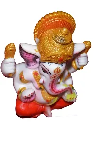 ATUT Ganesh Murti, Idol for Car Dashboard in Small Size in Multicolour, Unbreakable - 14 cm-thumb3