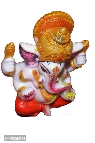 ATUT Ganesh Murti, Idol for Car Dashboard in Small Size in Multicolour, Unbreakable - 14 cm-thumb4