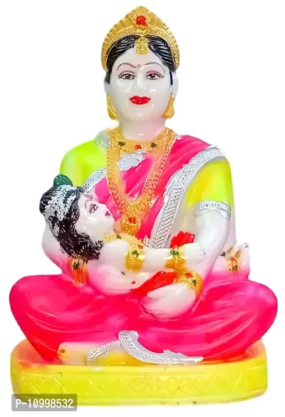 ATUT Maa Yashoda and Shri Krishna Murti in Medium Size, Made up of PVC, Rubber, Unbreakable - 20 cm