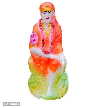 ATUT Sai Baba Murti,Idol ,Statue in Red Colour Unbreakable-22cm-thumb0