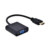 HDMI to VGA Adapter/Connector/Converter Cable 1080P (Male to Female) for Media Players, Xbox, Projector, Computer, Laptop, TV  More | Full HD Resolution | Compact Design | Black-thumb2