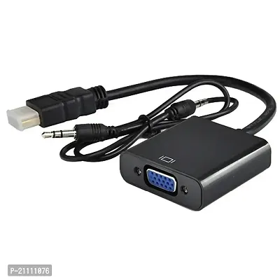 HDMI (male) to VGA (female) converter cable with 3.5 mm Aux cable